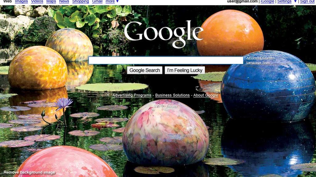 Zdjęcia na głównej stronie Google. Tak jak w wyszukiwarce Microsoftu 1