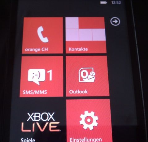 WP7 na HTC HD2 (fot. XDA Developers)