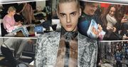 Radek Pestka na swoim pierwszym fashion weeku. Wielkie pakowanie, spotkania z fankami, pozowanie fotografom [WIDEO]