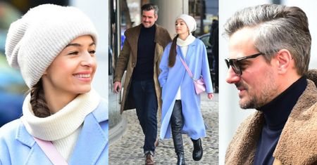 Rzadki widok: Agnieszka Więdłocha i Antoni Pawlicki maszerują RAZEM do "Dzień Dobry TVN" (ZDJĘCIA)