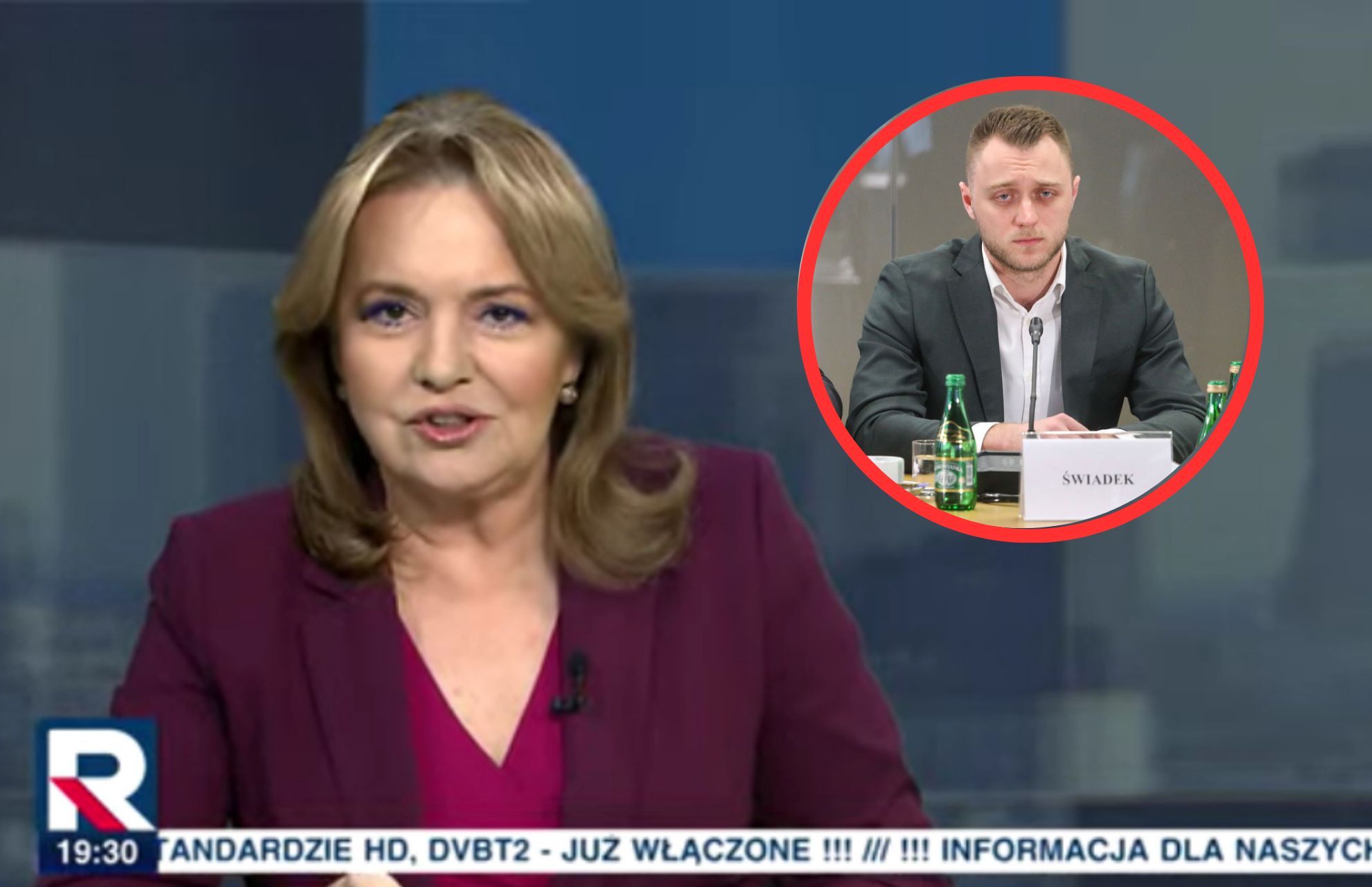 Fragment programu informacyjnego w TV Republika