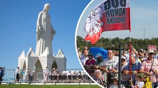 Bentley, śmigłowce i płatki róż. Odsłonięto gigantyczny pomnik