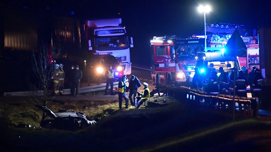 Miejsce śmiertelnego wypadku na DK nr 50 w miejscowości Rudzienko k. Kołbieli