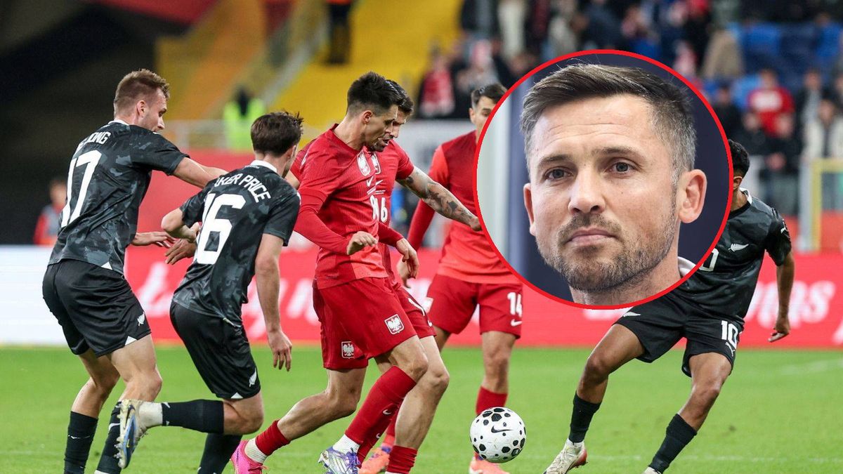 PAP / PAP/Art Service/Jakub Porzycki/Anadolu Agency via Getty Images / Na dużym zdjęciu reprezentanci Polski w meczu z Nową Zelandią, na małym Saulius Mikoliunas