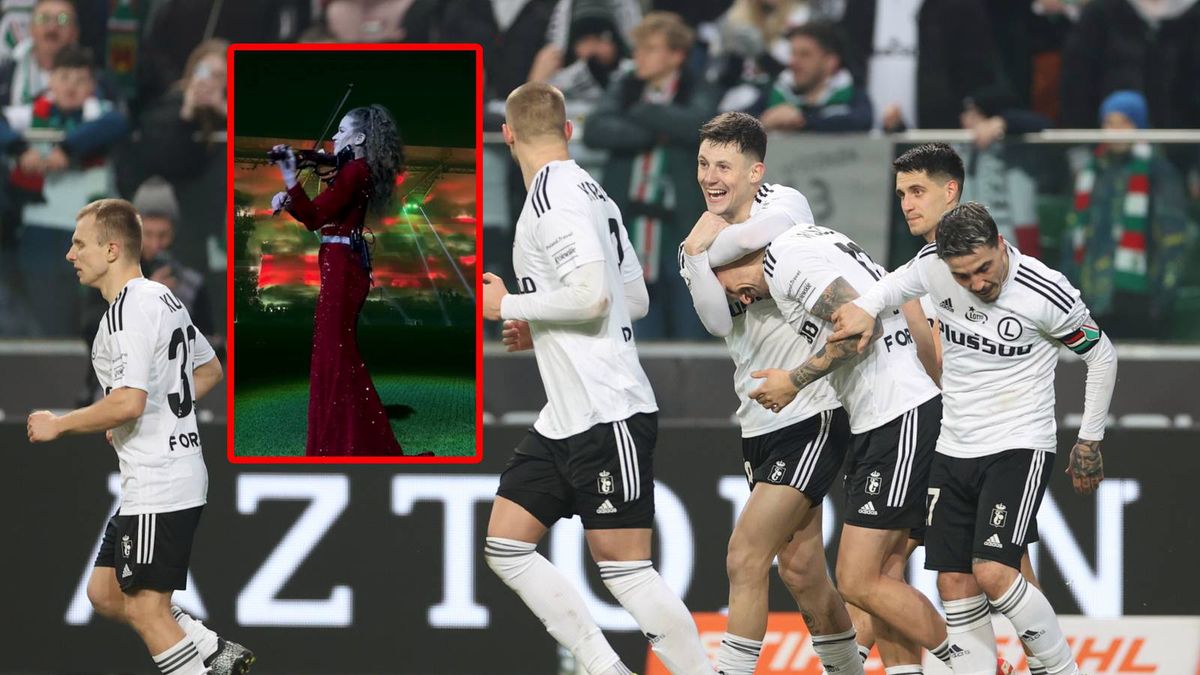 PAP / Leszek Szymański / Legia Warszawa/Instagram / piłkarze Legii Warszawa / występ skrzypaczki