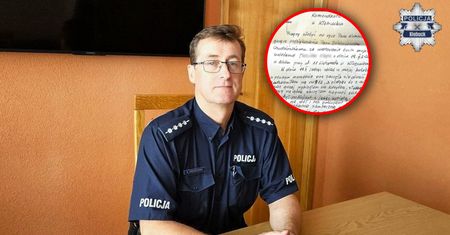 Policjant uratował seniorkę. Wkrótce na komendę przyszedł list