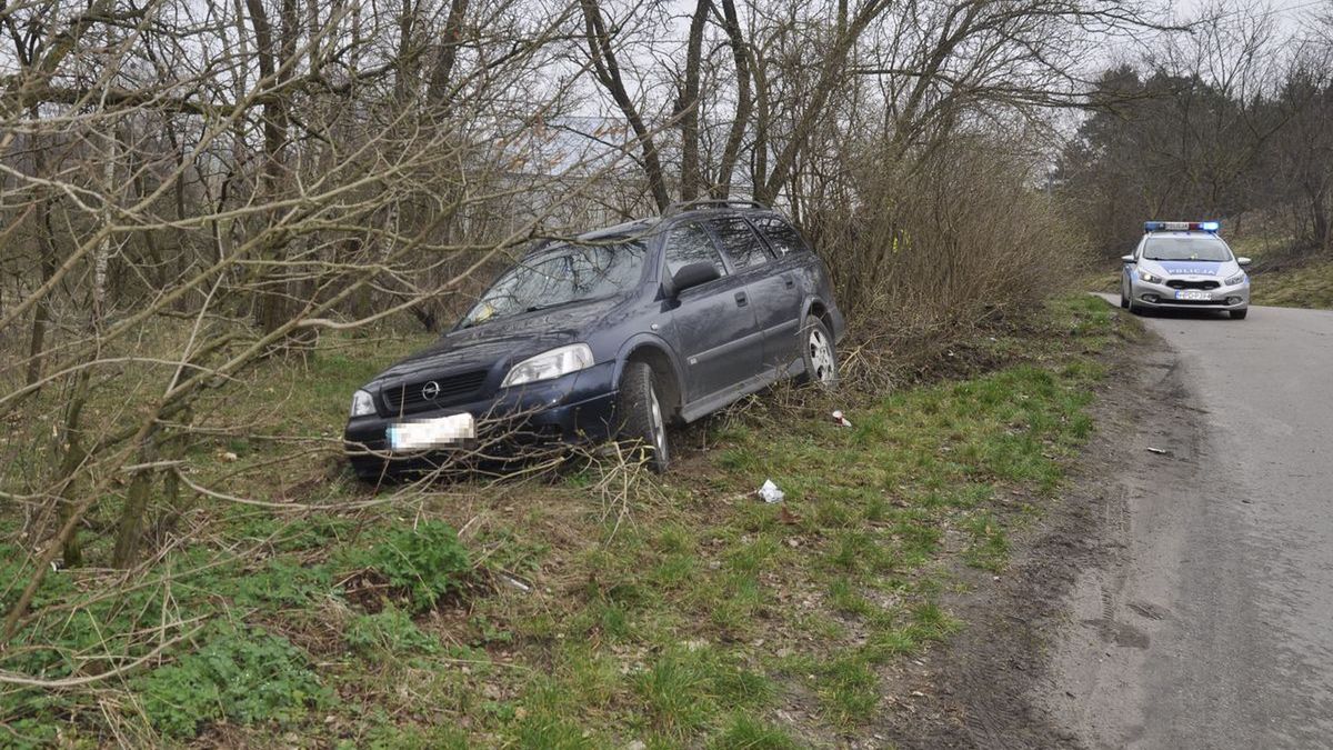 Kierowca wjechał do rowu i próbował uciec pieszo