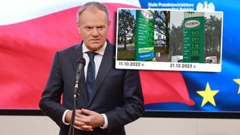 "Mogę być winny grosika?" Tusk pokazał zdjęcie z ceną paliwa