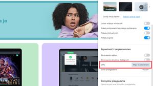 Opera: opcja VPN na liście