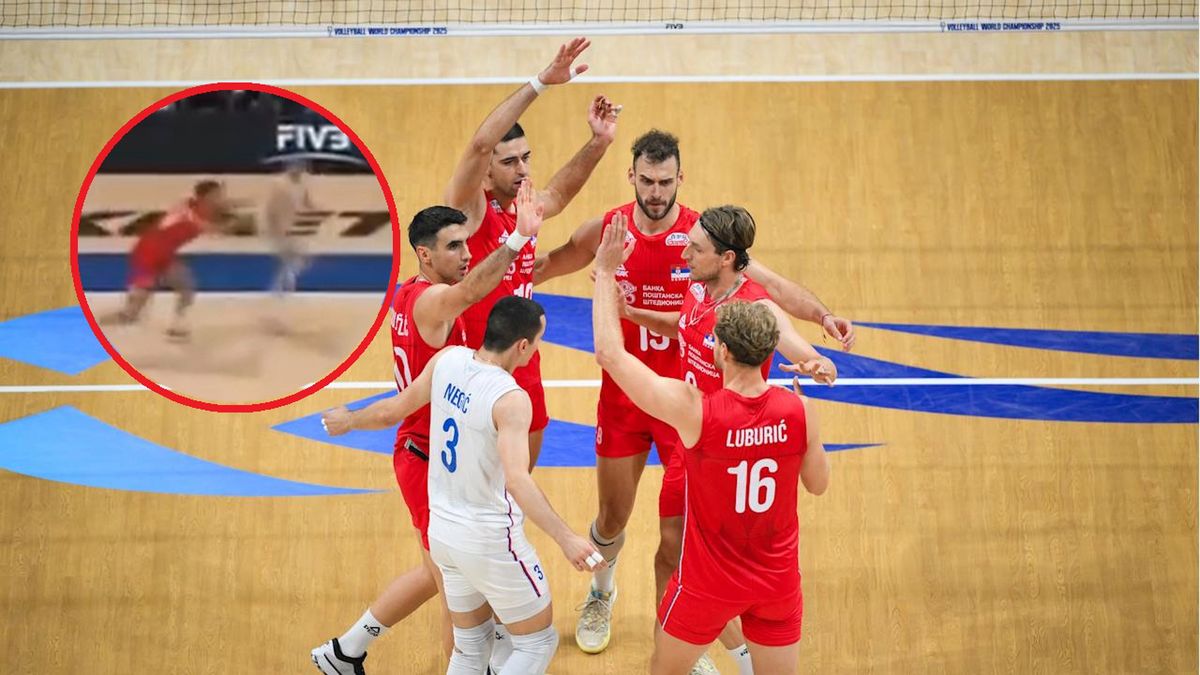 Materiały prasowe / VolleyballWorld/X / Na zdjęciu: reprezentacja Serbii