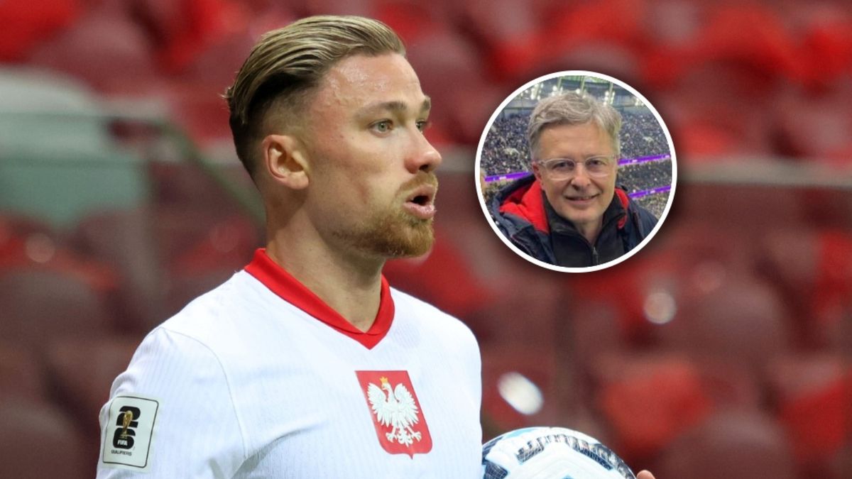 WP SportoweFakty / Mateusz Czarnecki / x.com/TwaroTwaro / Na zdjęciu: Matty Cash, na małym zdjęciu: Andrzej Twarowski