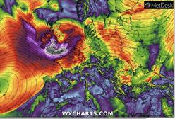 Czerwone ostrzeżenia Met Office. Nad Wielką Brytanią szaleje straszna Eunice