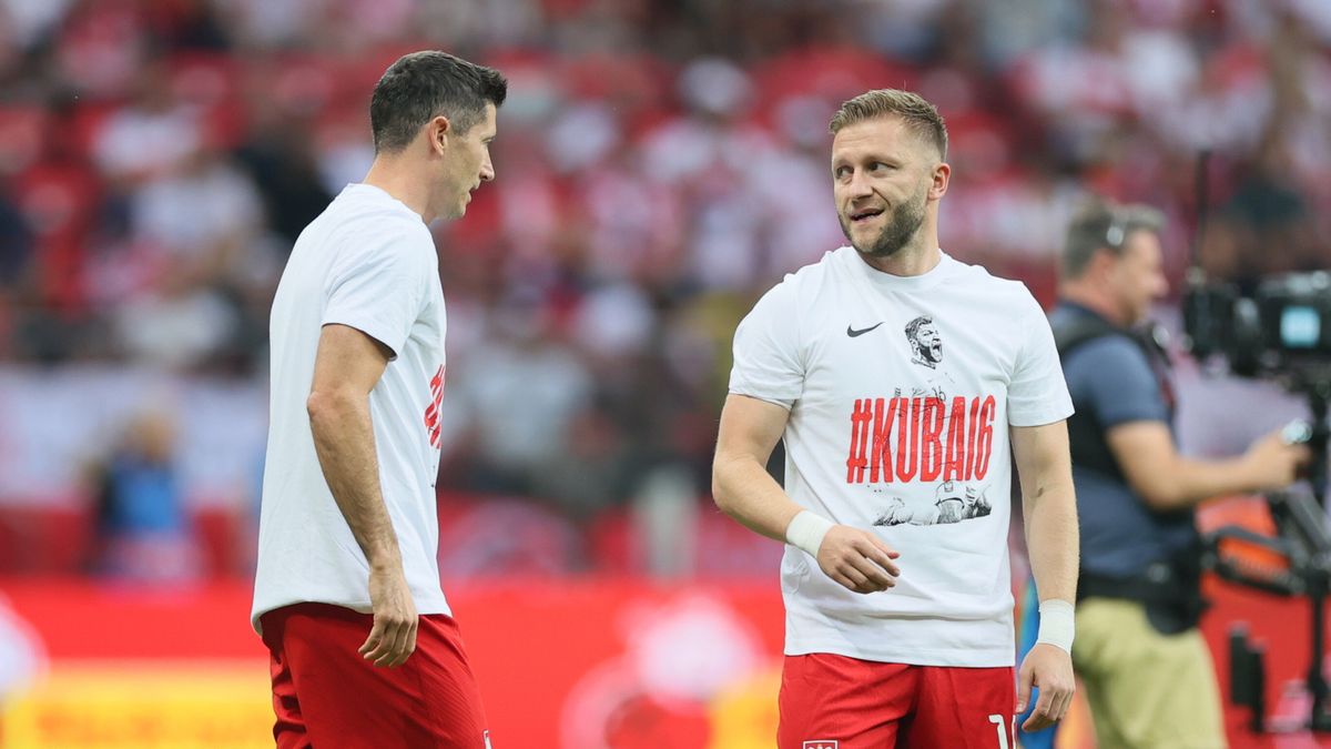 Piłkarze reprezentacji Polski Jakub Błaszczykowski (P) i Robert Lewandowski (L)