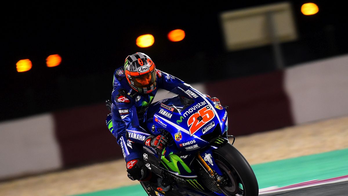 Zdjęcie okładkowe artykułu: Materiały prasowe / Maverick Vinales na torze w Katarze