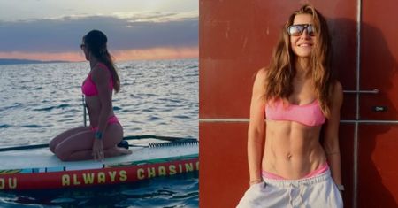 Skąpana w słońcu Anna Lewandowska z dumą eksponuje WYŻYŁOWANY brzuch (FOTO)