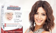 Honorata Skarbek reklamuje środki do wybielania zębów Biała Perła