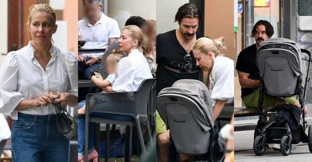 Rodzinni Katarzyna Warnke i Piotr Stramowski delektują się chwilami z córką w warszawskiej restauracji (ZDJĘCIA)