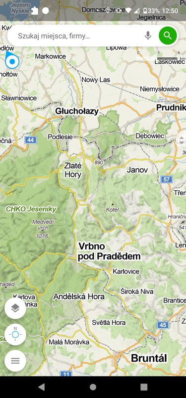 Zrzut ekranu z Mapy.cz
