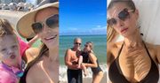 Joanna Krupa w skąpym bikini relacjonuje wypad z mężem i 3-letnią Ashą do Miami: "Idealny dzień na plaży" (ZDJĘCIA)