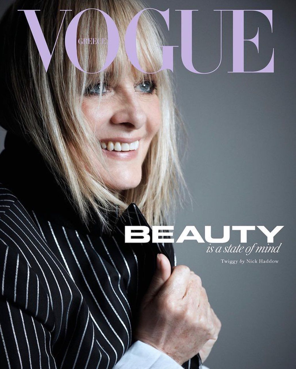 Twiggy na okładce greckiego Vogue