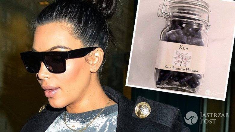 Kim Kardashian łyka tabletki z łożyska