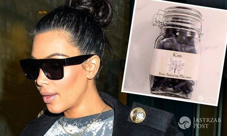 Kim Kardashian łyka tabletki z łożyska