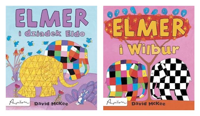 Książki z serii o Elmerze od Wydawnictwa Papilon