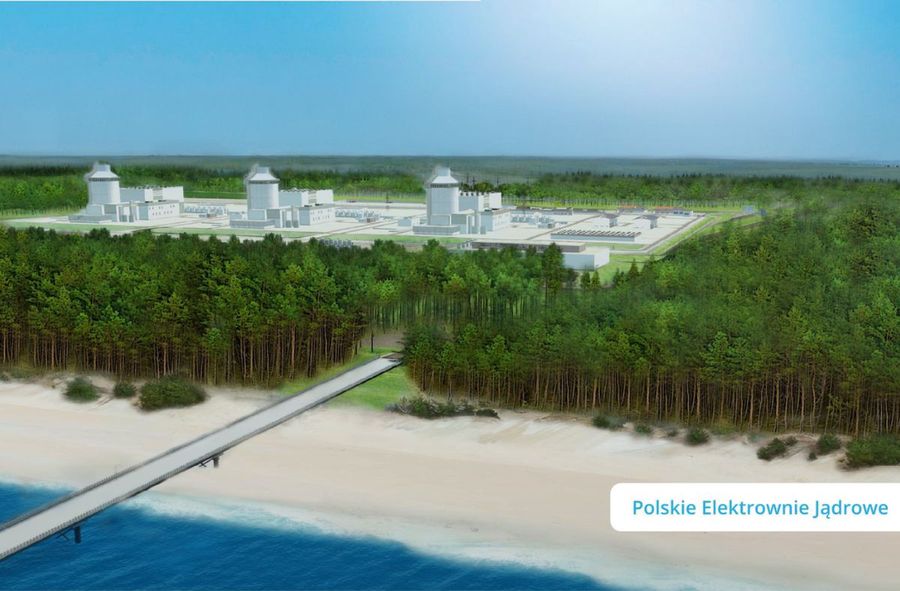 When will Poland build its first nuclear power plant?