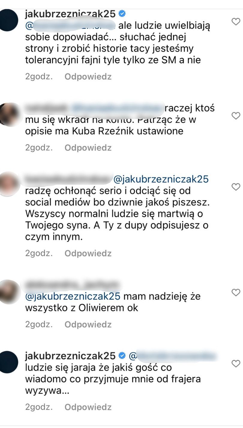 Internauci zaniepokojeni nowym wpisem Jakuba Rzeźniczaka