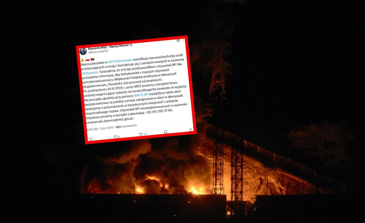 Ataki na Wenezuelę. Komunikat polskiego MSZ