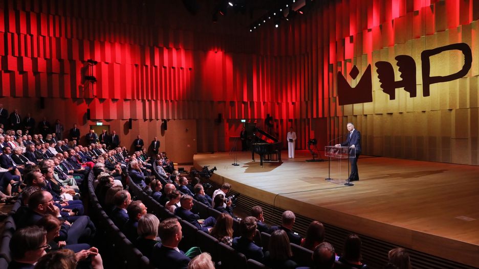 Andrzej Duda podczas inauguracji Muzeum Historii Polski 