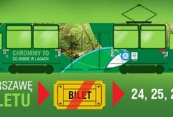 Zielony tramwaj na warszawskich torach