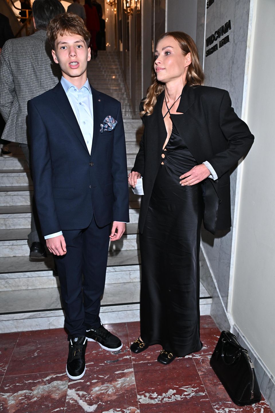 Weronika Książkiewicz z synem