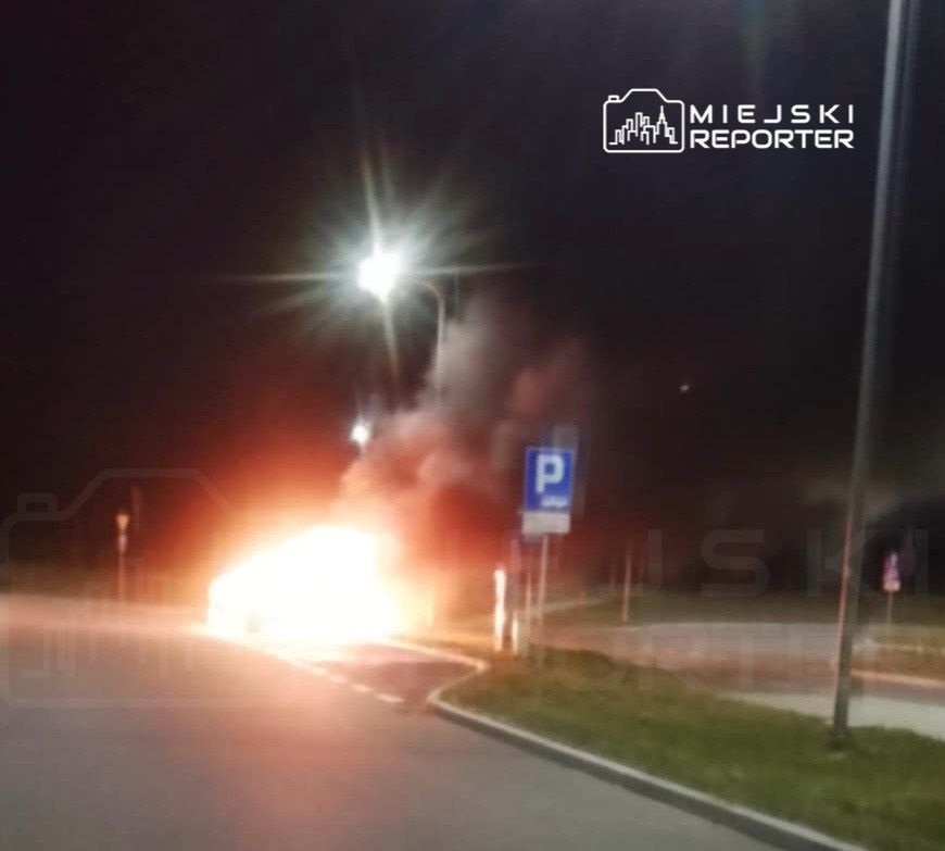 Mieszkowo: Pożar samochodu na trasie S7. Pojazd spłonął doszczętnie