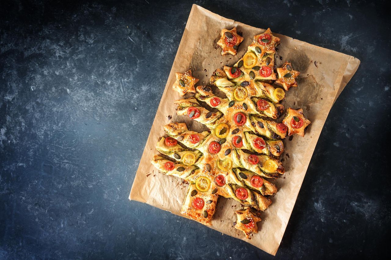 Choinka z ciasta francuskiego