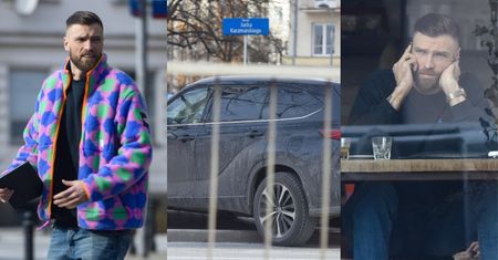 Pochłonięty scrollowaniem telefonu Andrzej Wrona opuszcza knajpę, po czym wsiada do auta za prawie 300 TYSIĘCY złotych