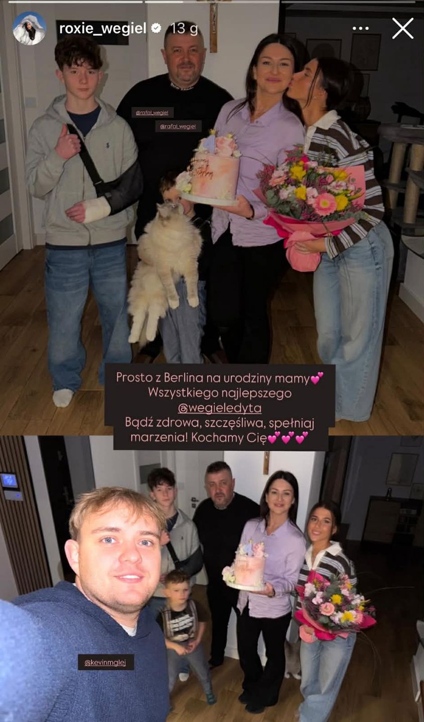 Roxie Węgiel na urodzinach mamy