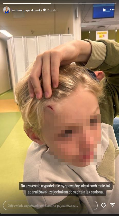 Syn Karoliny Pajączkowskiej miał wypadek