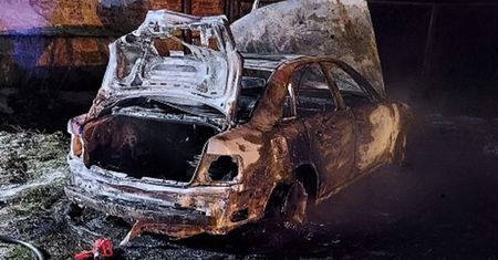 Wielkopolskie. Spłonął samochód. Przerażające, co znaleźli w środku