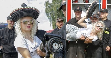 Margaret na ramionach strażaków z Wołomina!