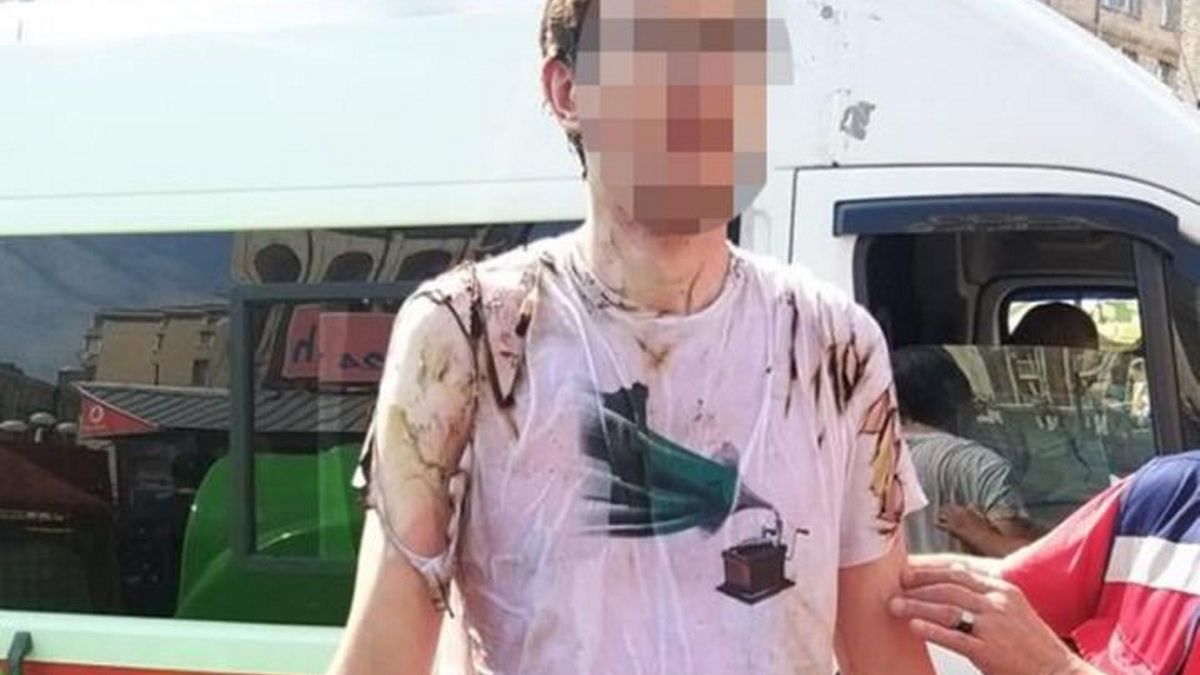 podpalił się w Kijowie