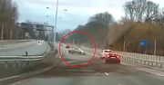 Sceny w Warszawie. Sekundy grozy na popularnej drodze