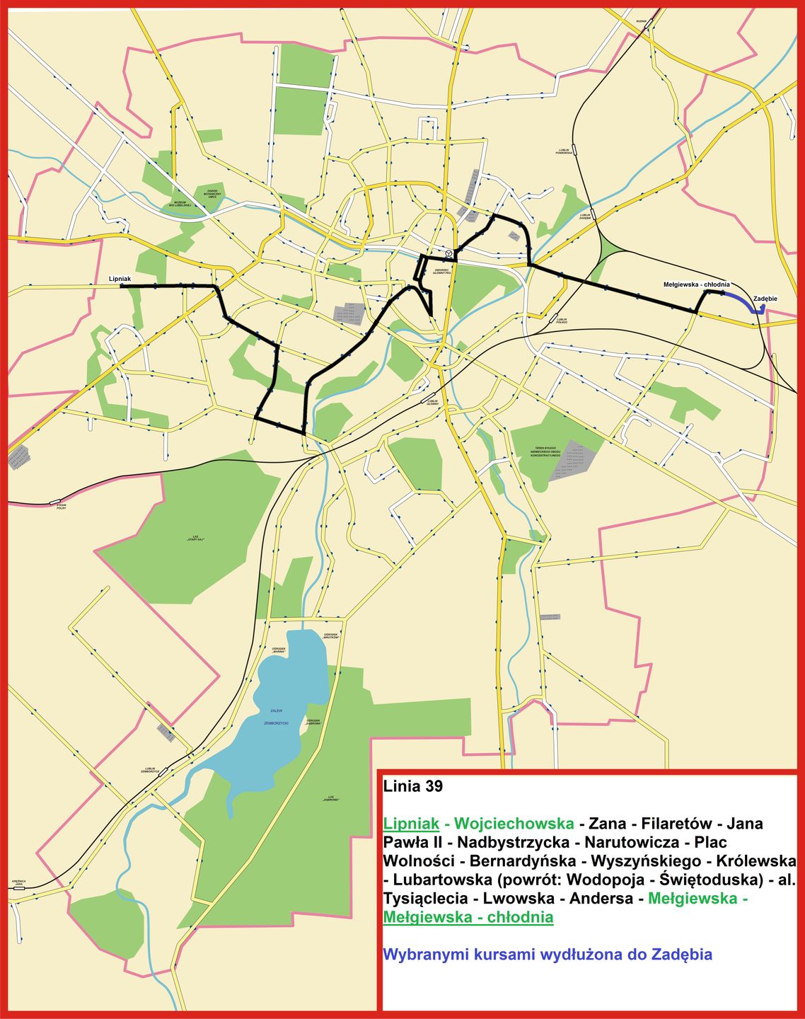 Mapa Linii 39