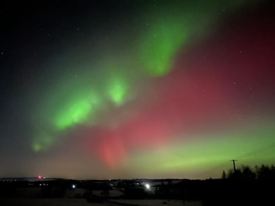 Zorza polarna widziania z województwa małopolskiego 