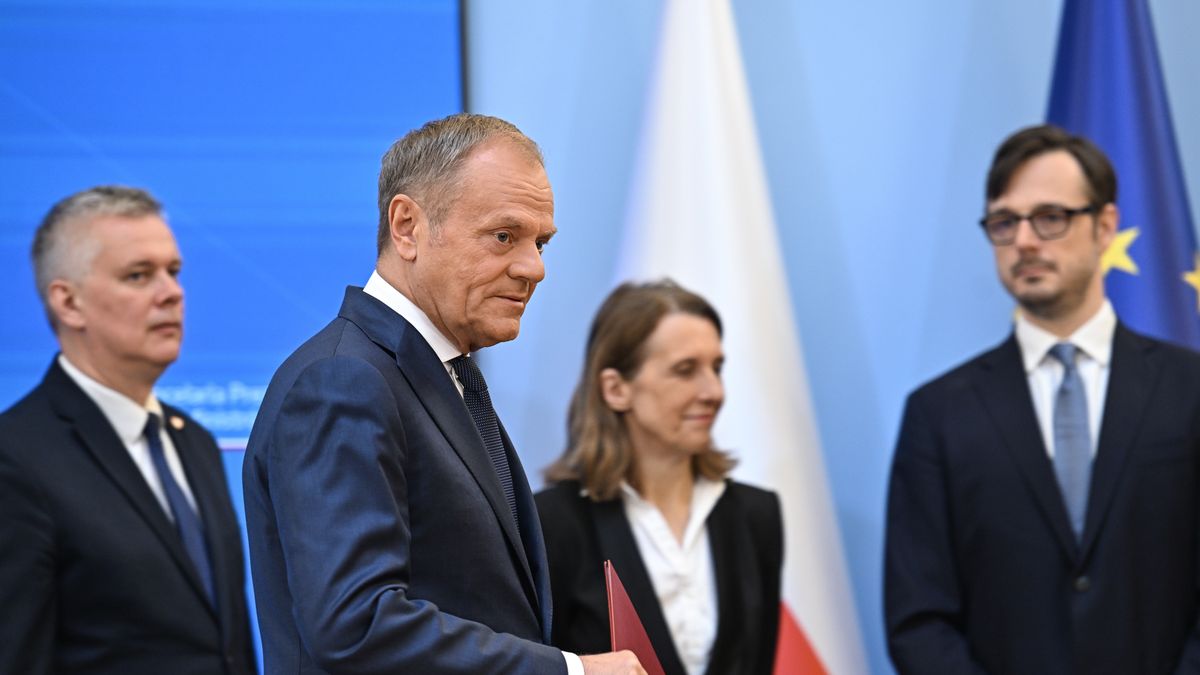 Donald Tusk, Tomasz Siemoniak, Hanna Wróblewska i Jakub Jaworowski