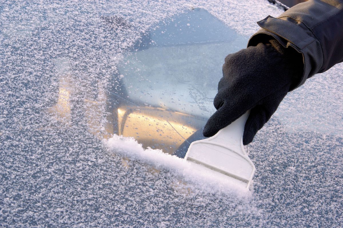 Safe windshield scraping also means safe driving conditions.