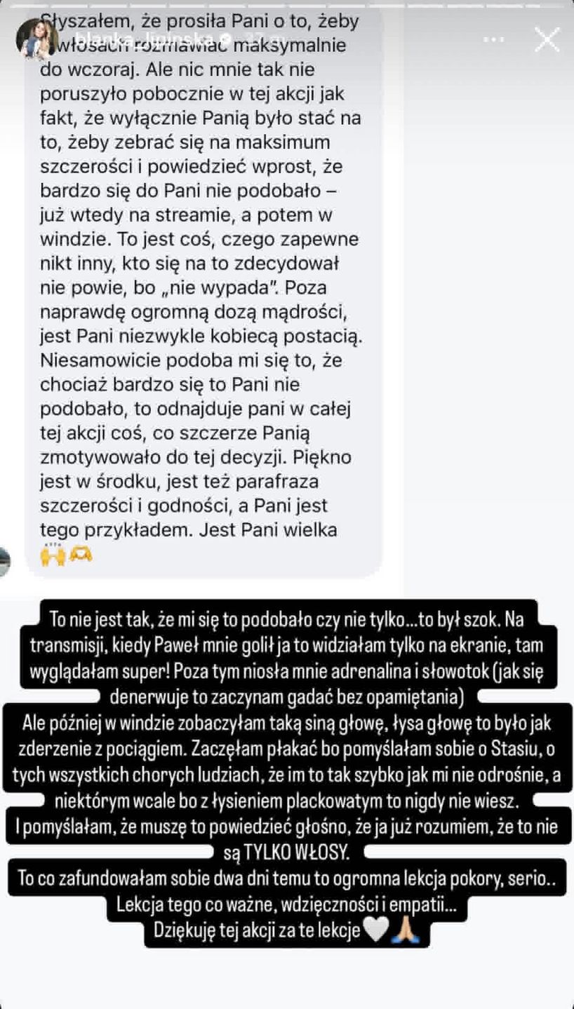 Blanka Lipińska dalej biadoli po zgoleniu głowy