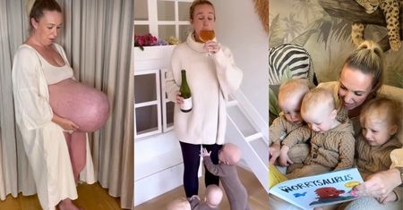 Duńska influencerka urodziła trojaczki, mając w domu już bliźniaki. Zdradza, jak radzi sobie z wychowywaniem pokaźnej gromadki dzieci (ZDJĘCIA)