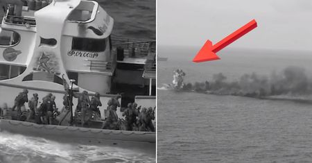 Atak USA na Pacyfiku. Z łodzi nic nie zostało. Nagranie