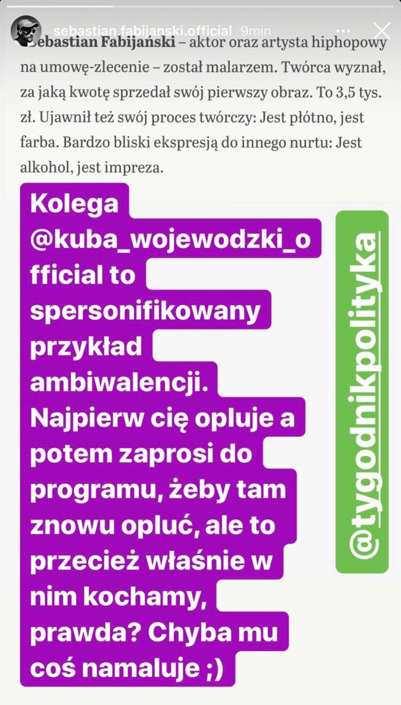 Fabijański odpowiedział Wojewódzkiemu